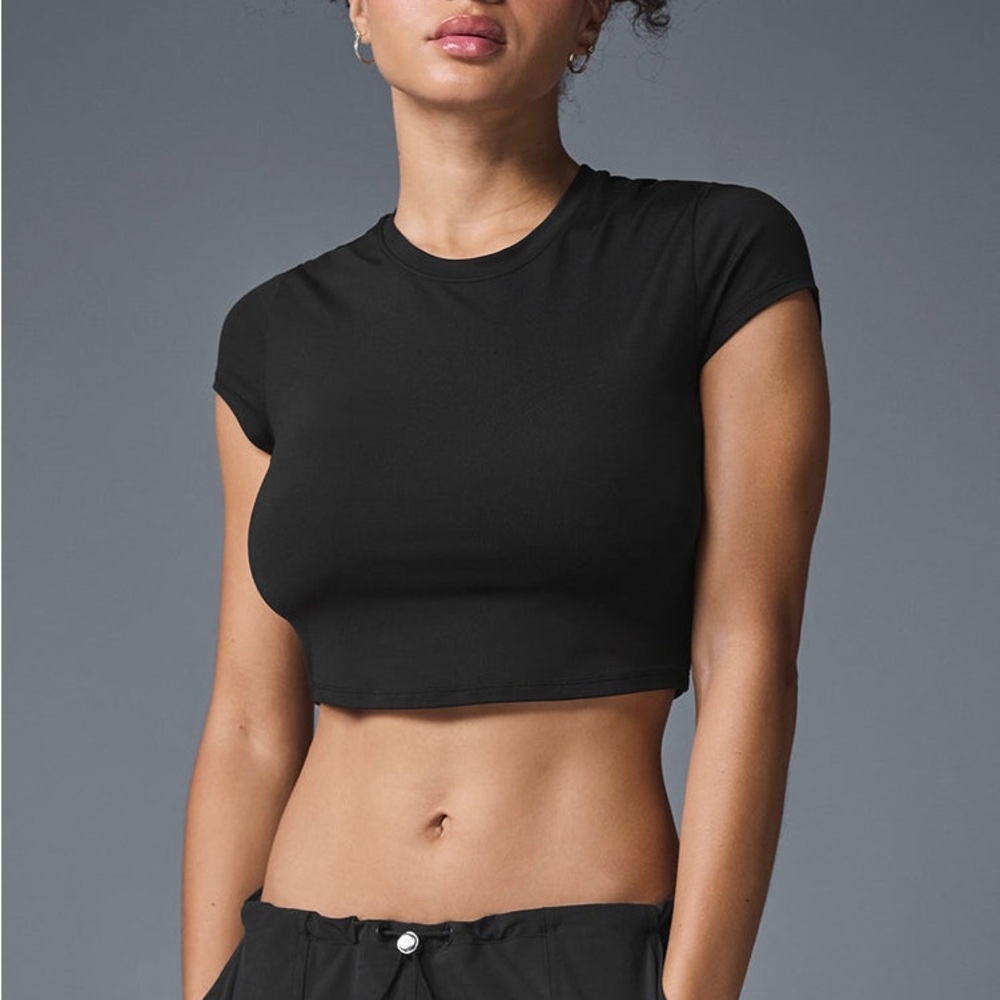 ALO Alosoft Cropped Finesse Short Sleeve